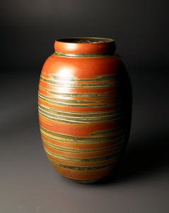 "Shino Stripe Vessel" by David Kuraoka 