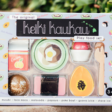 Load image into Gallery viewer, Keiki Kaukau Wooden Hawaii Play Food Set
